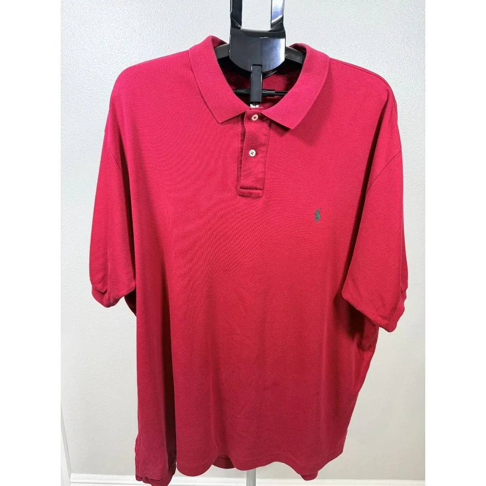 Polo Ralph Lauren Polo Shirt Mens 2XL Pink Performance Short Sleeve Pony Logo